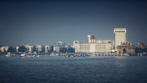 Mumbai City view - Iconic Gateway of India and Taj Mahal Hotel in the backdrop