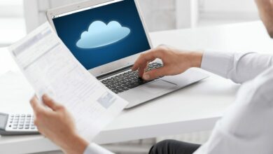 Cloud Computing Concept, Cloud computing technology internet concept background