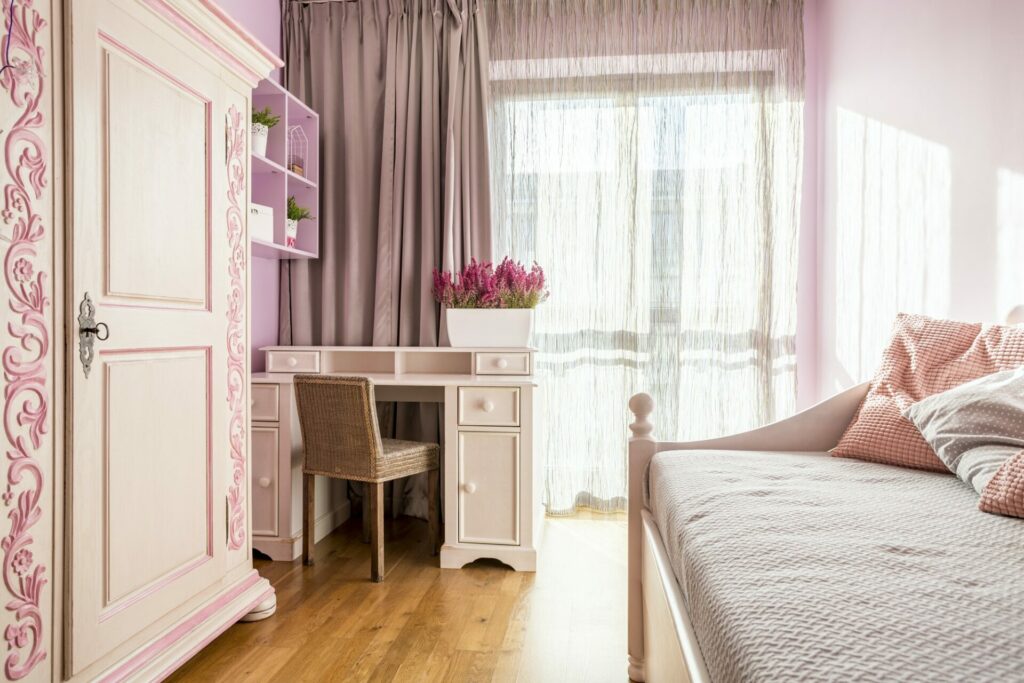 Pink room for a girl