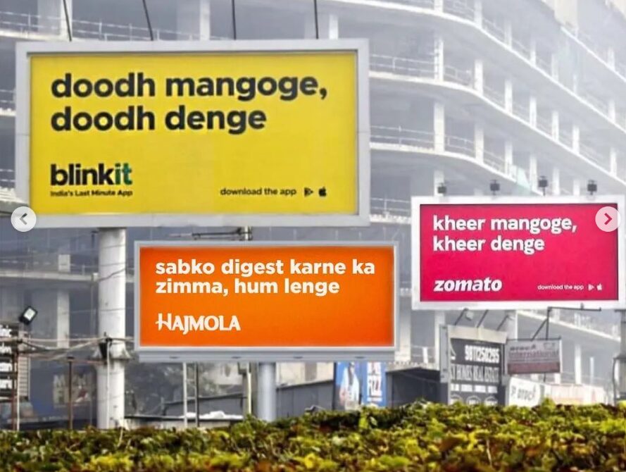 Zomato billboard post moment marketing example